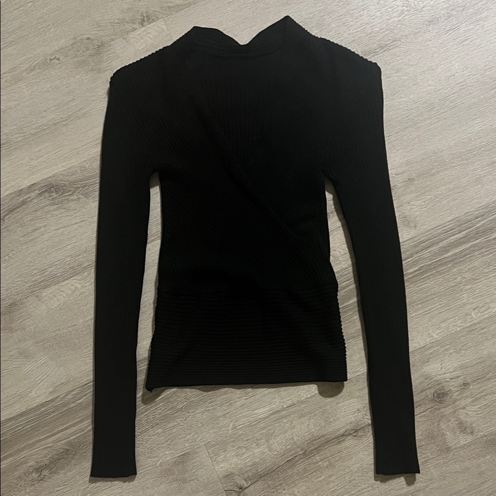Chicwish Elegant Black Long Sleeve Top